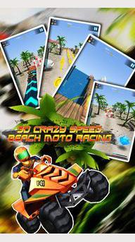 Crazy speed: Beach moto racing